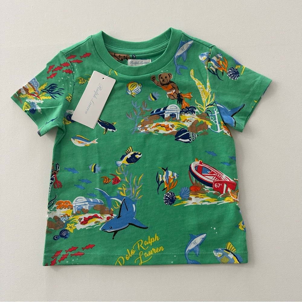 Ralph Lauren 18 Months Baby Boy Polo Bear T-shirt Top Tee NWT Summer